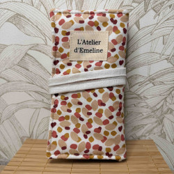 Pochette à bijoux de voyage faite main en coton et lin
