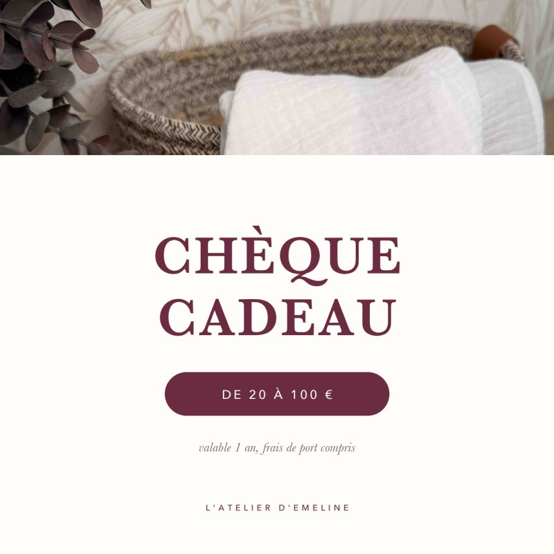 Chèque cadeau L'Atelier d'Emeline