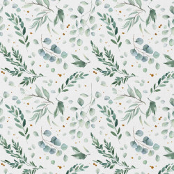 Coton imprimé ITO Blanc / Vert